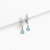 Tini Luxe Birthstone Charm Hoop Earrings