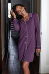 Amber Classic Button Front Bamboo Nightshirt