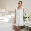 Jacaranda Living April White Cotton Nightgown