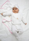 Jacaranda Living Baby Blanket, Bunny (Cream/Pink)