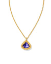 Kendra Scott Framed Kendall Gold Short Pendant Necklace in Lavender