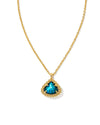 Kendra Scott Framed Kendall Gold Short Pendant Necklace in Teal