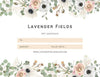 Lavender Fields Gift Certificate