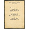 Sugarboo Designs Hold Fast Your Dreams - Poetry Collection Sign