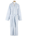 Bubble Stripe Fleece Soft Blue Robe