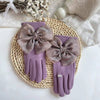Purple Gloves with Large Bow