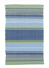 Dash & Albert Fiesta Stripe French Blue/Green Indoor/Outdoor Rug