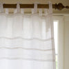 Taylor Linens Elisa White Linen Voile Curtain Panel
