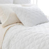 Pine Cone Hill Quilted Silken Solid White Coverlet