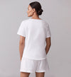 Sferra Caricia Short Sleeve Top in White