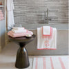 Pine Cone Hill Signature Banded White/Coral Towel