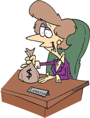 a woman giving a loan