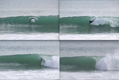 Mike baker on his handboard in Nelson New zealand