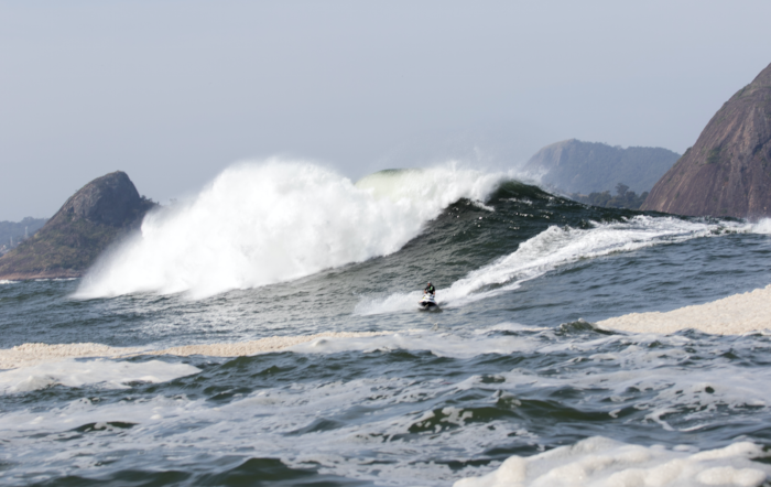 Bodysurfers Big Waves Brazil