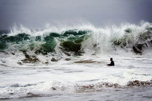 bodysurfing positioning in the water wedge newport beach