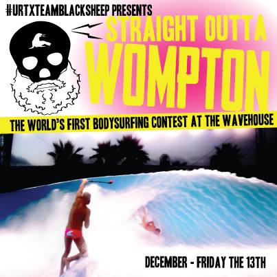 Straight Outta Wompton bodysurfing Wavehouse San Diego