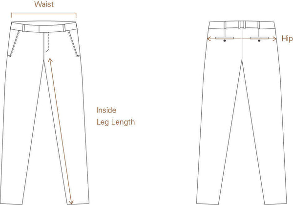 Size Guide for Men's Denim and Trousers