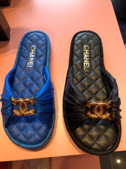 Chanel coco beach slippers