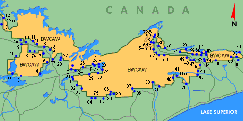 BWCA Entry Point Map