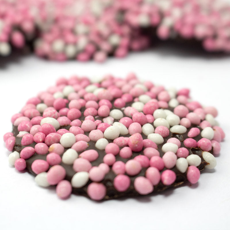 inch Respectievelijk Landgoed Geboorte chocolade flikken met muisjes roze – Geboortesnoepjes.nl