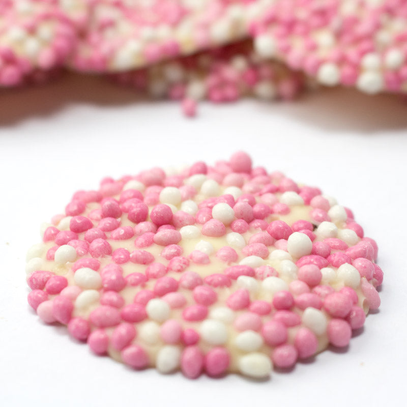 inch Respectievelijk Landgoed Geboorte chocolade flikken met muisjes roze – Geboortesnoepjes.nl