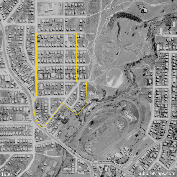 1936 Aerial Photo of Glenkedron Estate - 1st Section