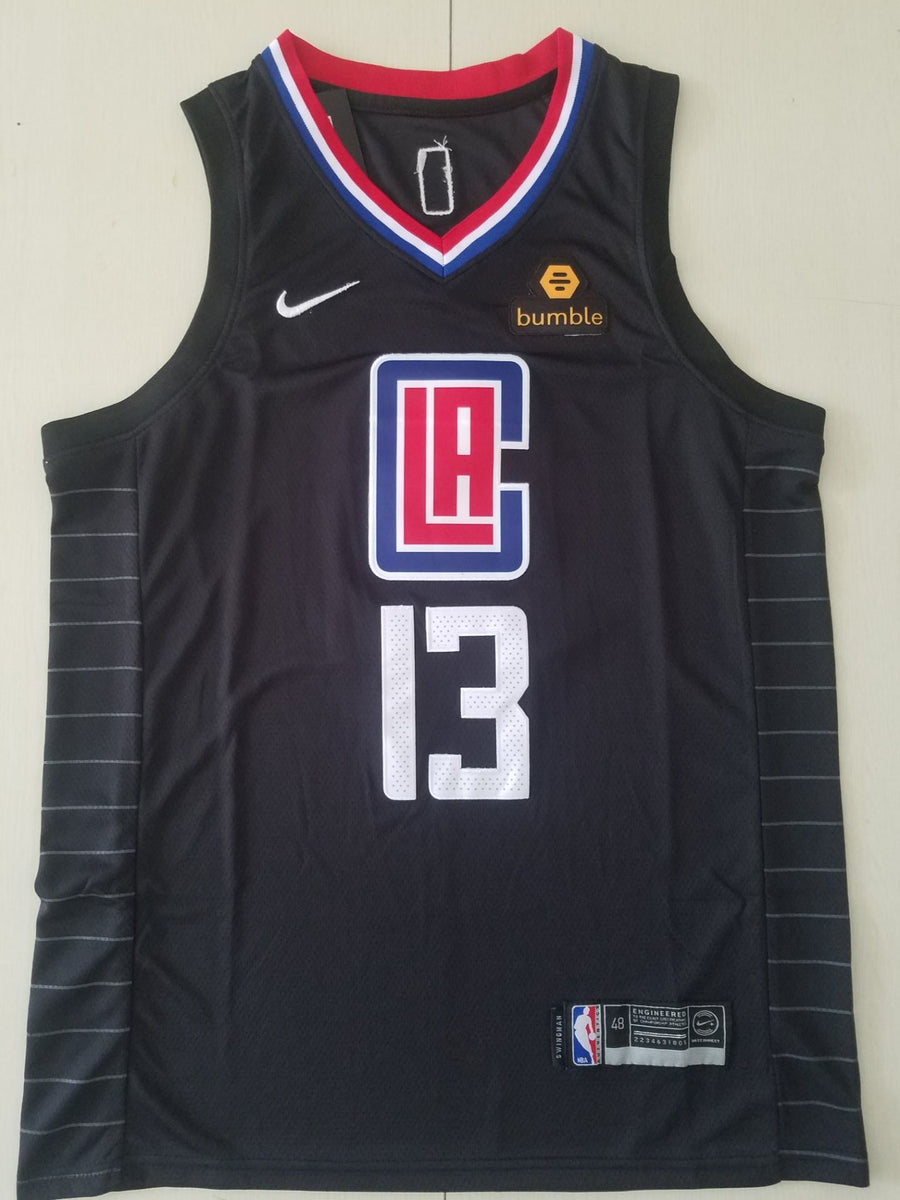 paul george black clippers jersey