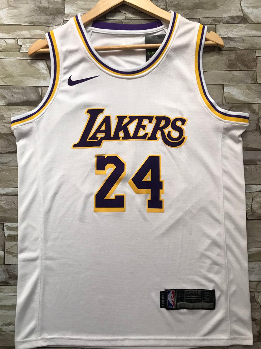 white lakers jersey 24