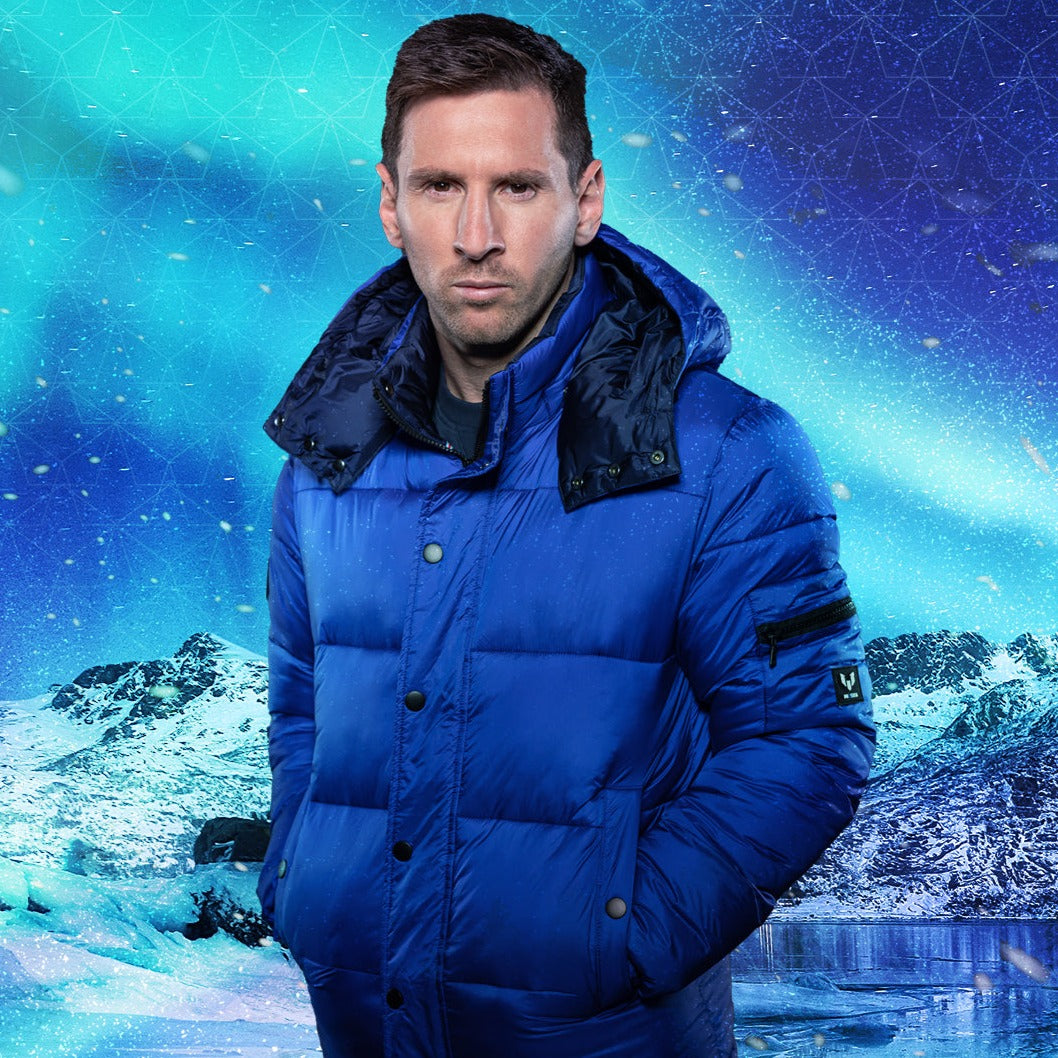 ik heb honger masker afstuderen Messi Legend Jacket - Blue with Navy Hood | The Messi Store