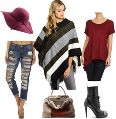 Bodilove Poncho with jeans