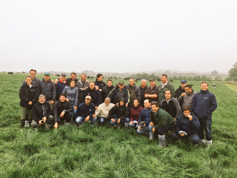 Farm Tour group on Irish pastures