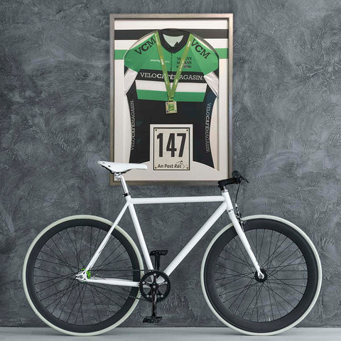 Simple Elegant Cycling Jersey framed by the Quality Framing Co