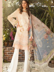 Indus Fashion A2Z204 Peach Multicoloured Lawn Cotton Pakistani Suit with Palazzo - Fashion Nation