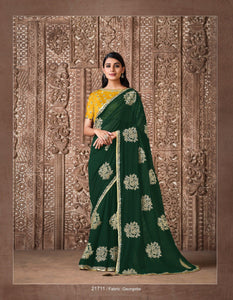 Mehndi Party Wear Designer Saree at Best Prices | FashionNation