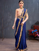 Designer RR4131 Party Wear Blue Peach Silk Saree with Belt - Fashion Nation