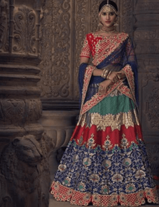 Wonderful MN4913 Wedding Special Multicoloured Silk Lehenga Choli - Fashion Nation