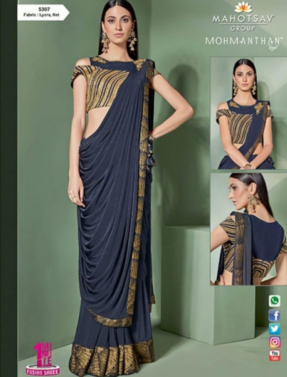 indo western saree