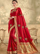 All Occasion Wear Red Silk Jacquard Classy Saree with Blouse - Fashion Nation