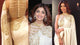 Shilpa Shetty BT156 Bollywood Inspired Georgette Beige Off-White Saree - Fashion Nation