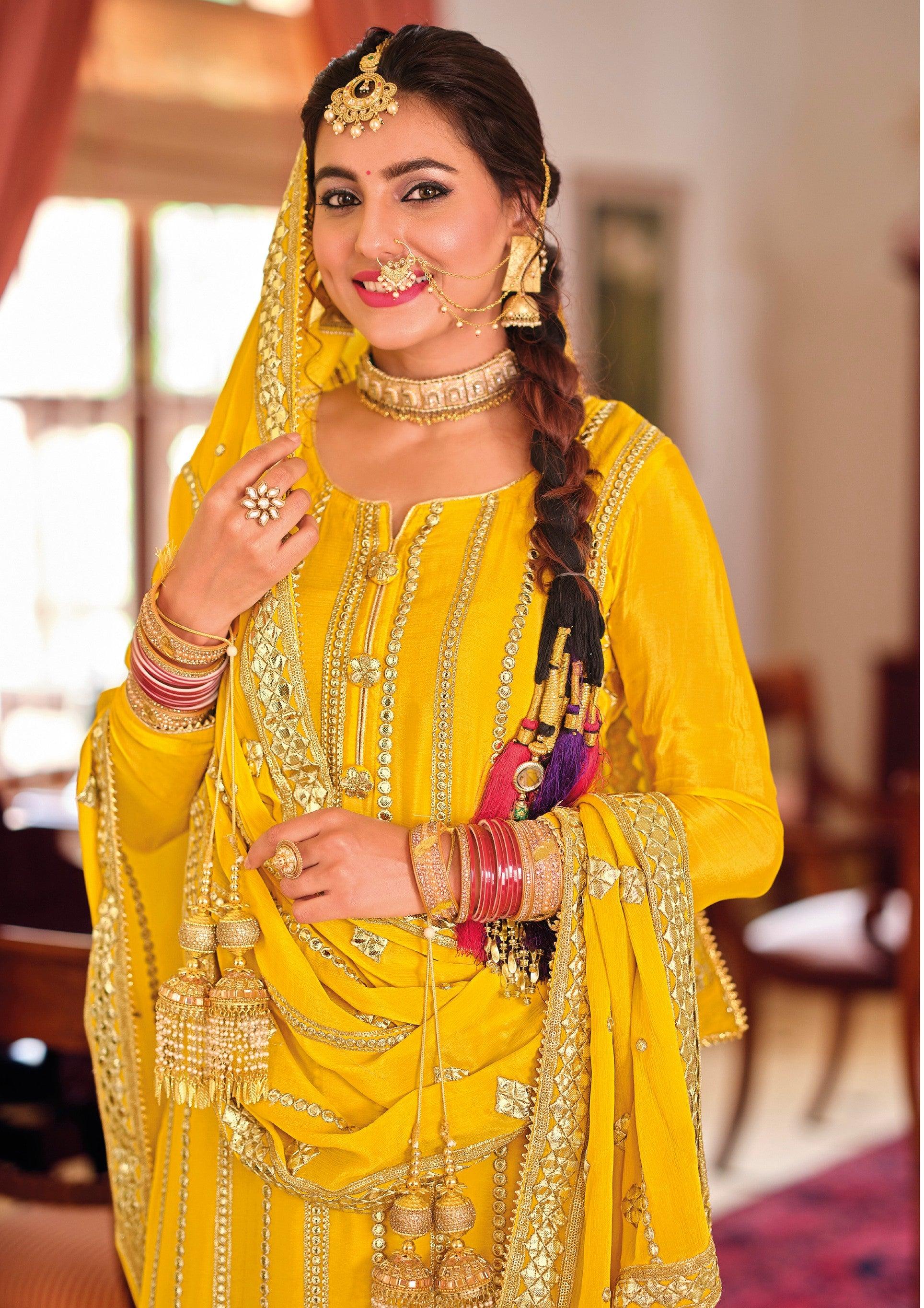 haldi sharara dress for bride