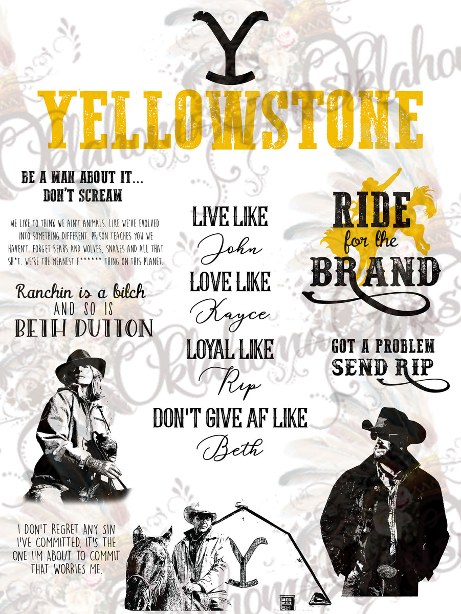 Yellowstone TV Show Inspired Digital File – Oklahoma Gypsy Designs