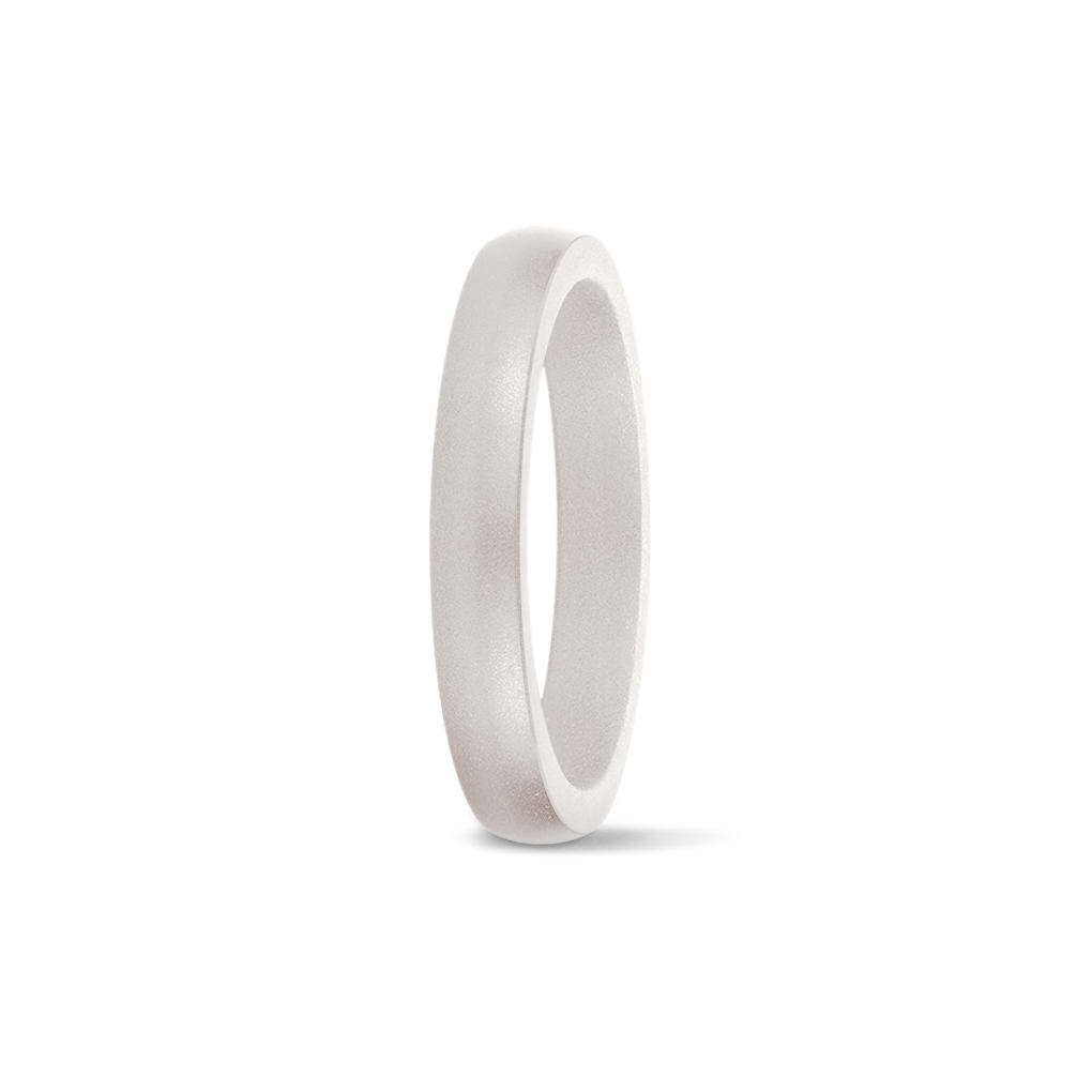 White Silicone Wedding Band Silicone Wedding Ring SafeRingz
