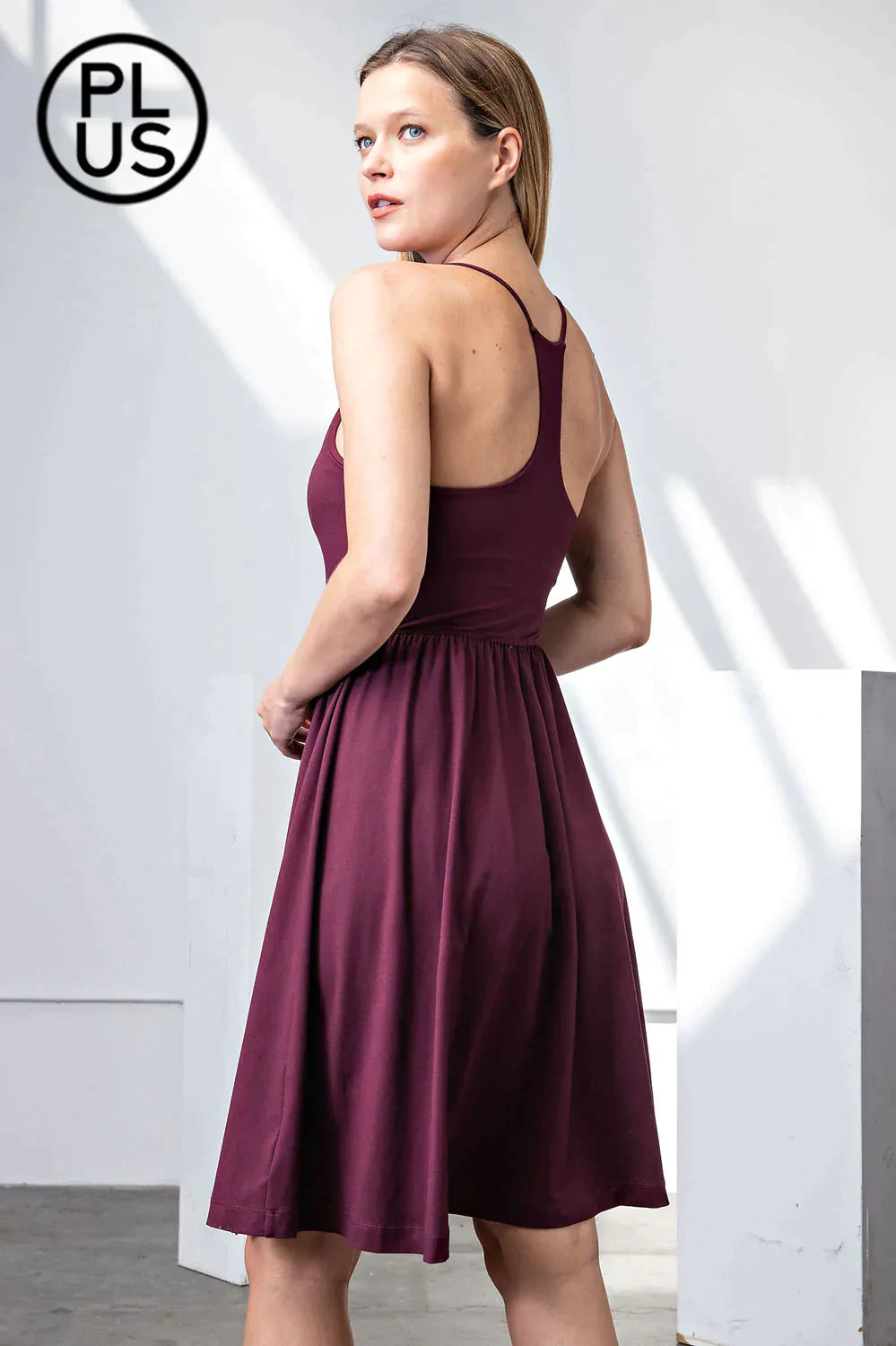 BUTTER DAILY DRESS WITH SIDE SLIT GRAY