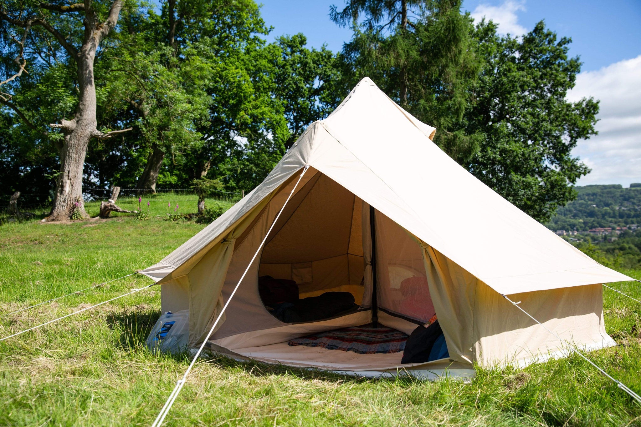 Roundhouse organic cotton canvas bell tent | 2 person tent with a 3 metre diameter