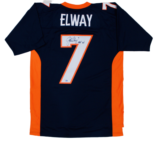 John Elway Authentic Signed One of One Jersey Framed Display BAS Witnessed