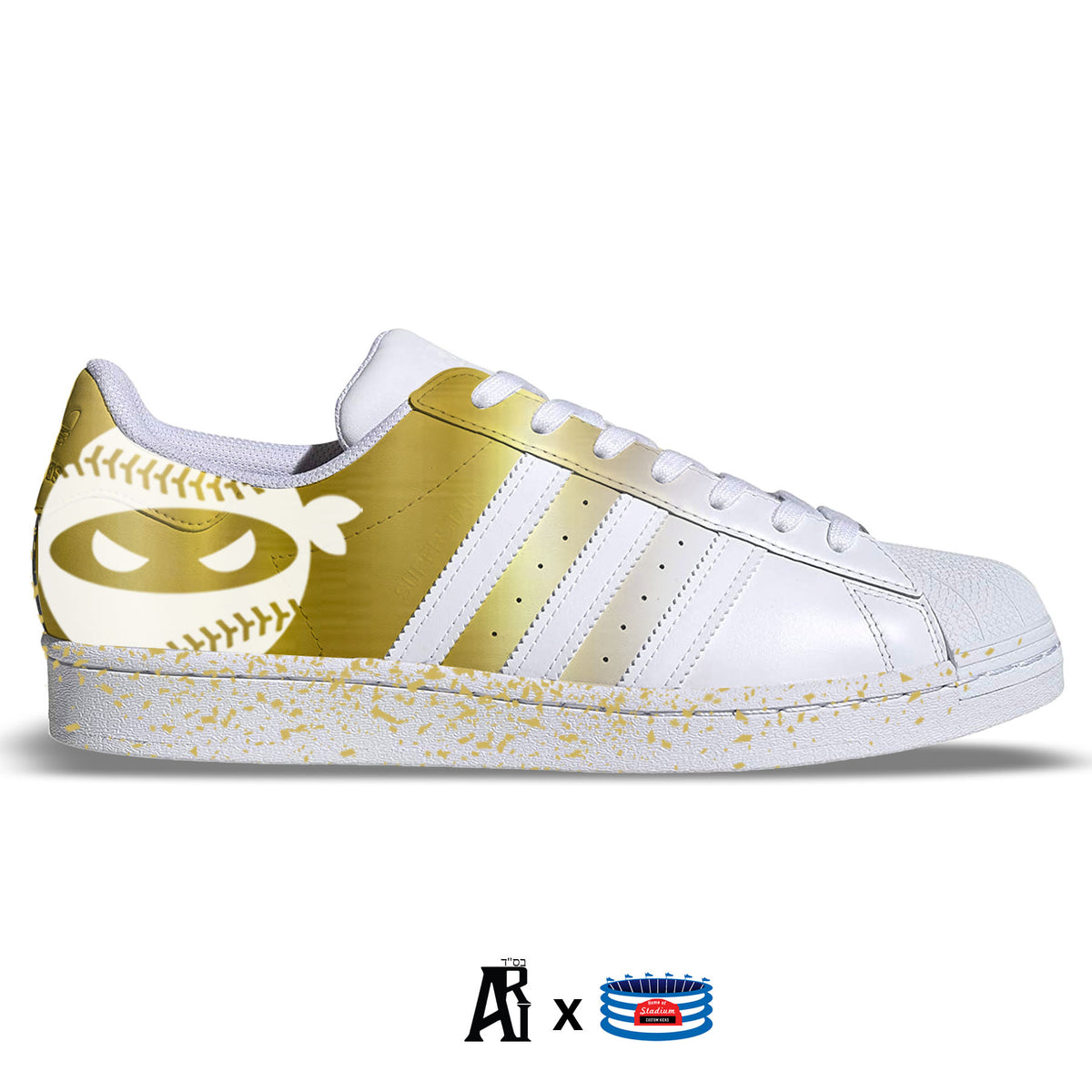 Gold Ninja" Superstar Shoes – Stadium Custom Kicks
