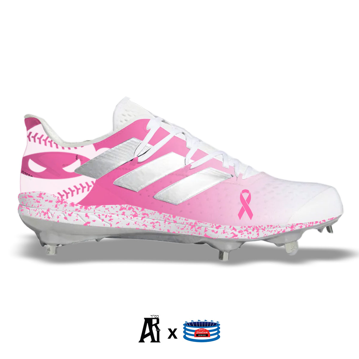 Wedstrijd Bully Numeriek Pink Ninja" Adidas Adizero Afterburner 8 Cleats – Stadium Custom Kicks