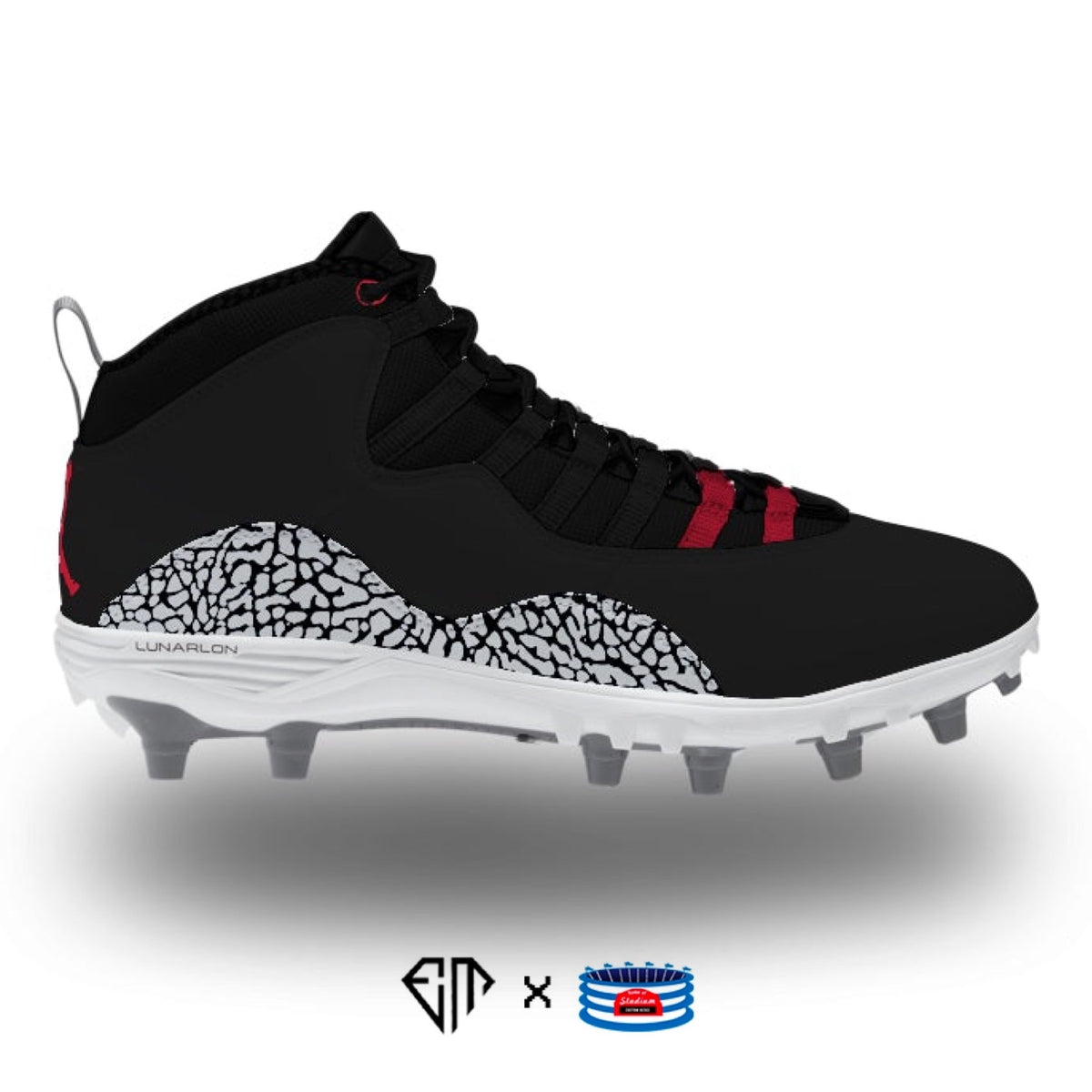 black jordan cleats