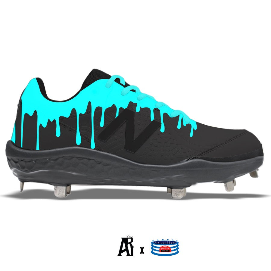 "Teal Drip" New Balance 3000v5 Cleats Stadium Custom Kicks