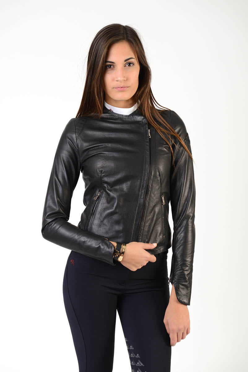 nike leather jacket womens